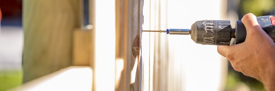 building a wooden fence