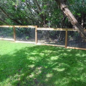 wood and wire fence