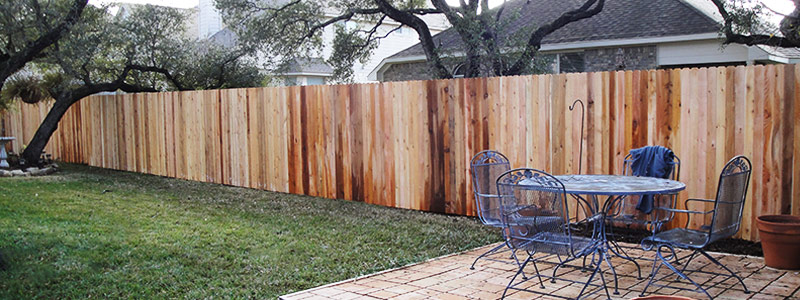 fenced backyard in georgetown